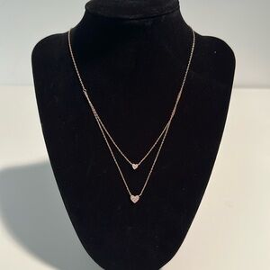Rose gold heart necklace